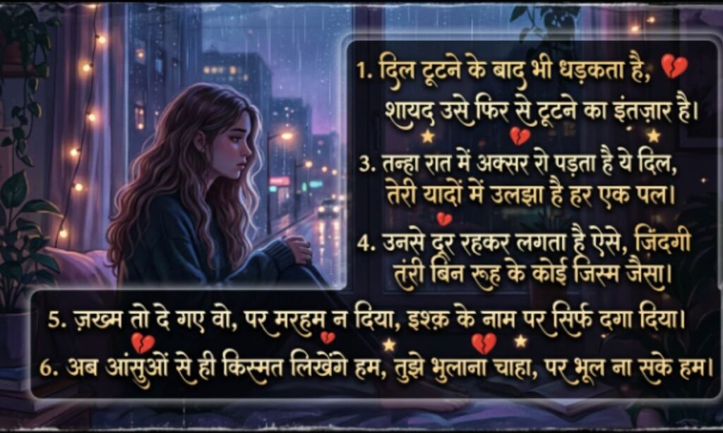 Broken Heart Shayari in Hindi for Girlfriend
