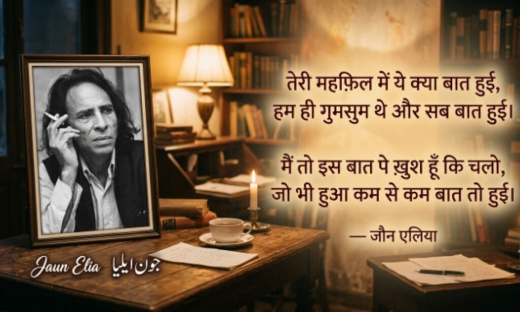 Jaun Elia 2 Line Shayari