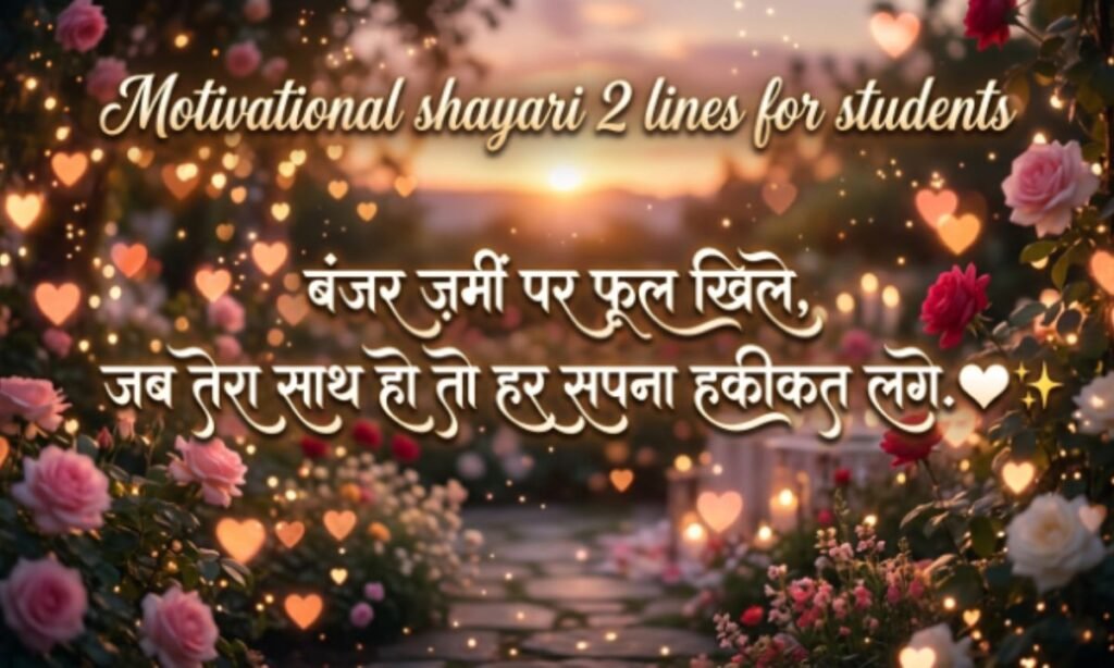 Motivational Shayari 2 Lines for Students