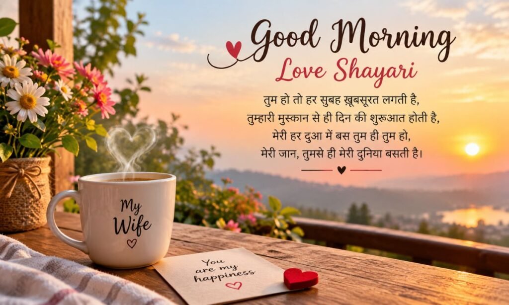 Good Morning Love Shayari in Hindi for Wife