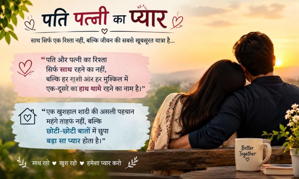 Husband Wife Love Quotes in Hindi