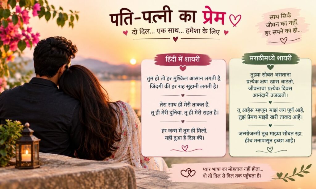 Husband Wife Love Quotes in Hindi Marathi