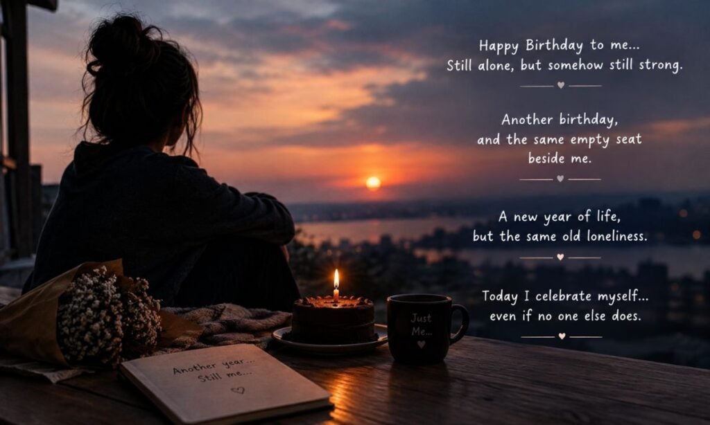 Short Alone Sad Birthday Quotes