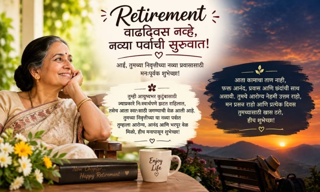 Retirement Wishes In Marathi for Mother